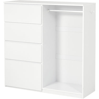 ハンガーラック 収納家具 収納 ハンガーポール 引出し ハンガー ポール 大量 フラット おしゃれ 北欧 シンプル