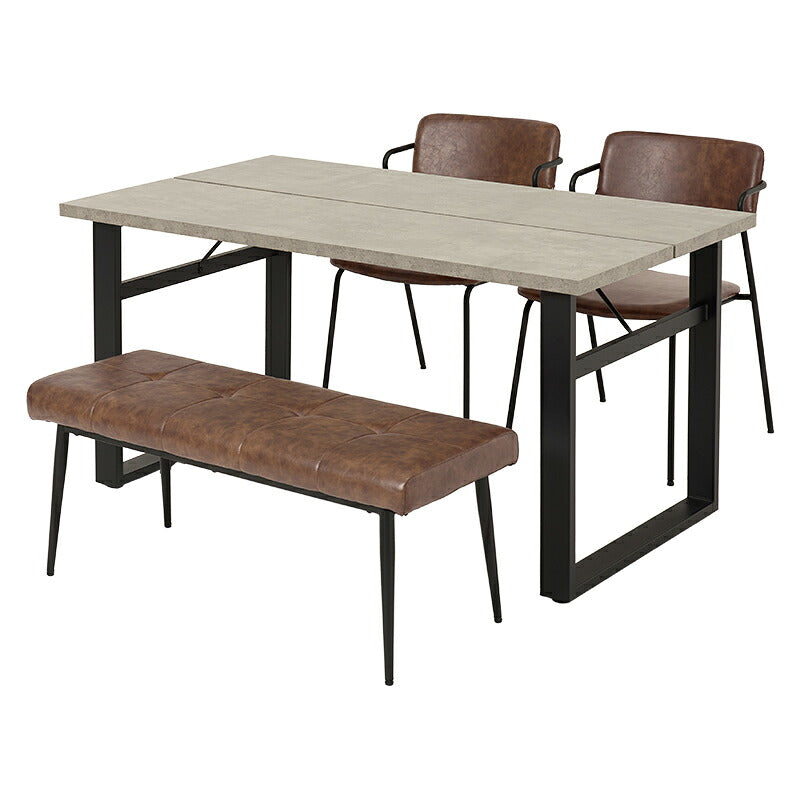 ダイニング4点セット ダイニング ダイニングセット コンクリート テーブル 細身 シルエット 特徴 フレーム