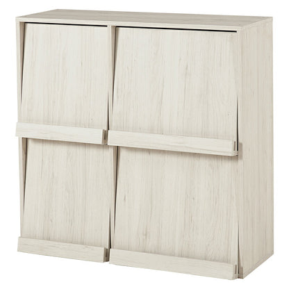 フラップ式ディスプレイラック 2台組 ラック 収納家具 本棚 収納 雑誌 ファイル 連結 レイアウト セット