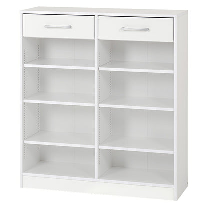 ブックラック 本棚 収納家具 ラック 収納 1cmピッチ ピッチ 棚板 調節 上部 引出し 幅90cm おしゃれ 北欧