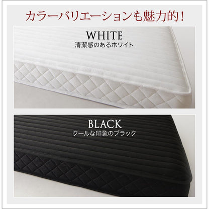 【新商品】跳ね上げベッド 大容量収納／プロストル2 スタンダードボンネルコイルマットレス付き 横開き セミダブル 送料無料