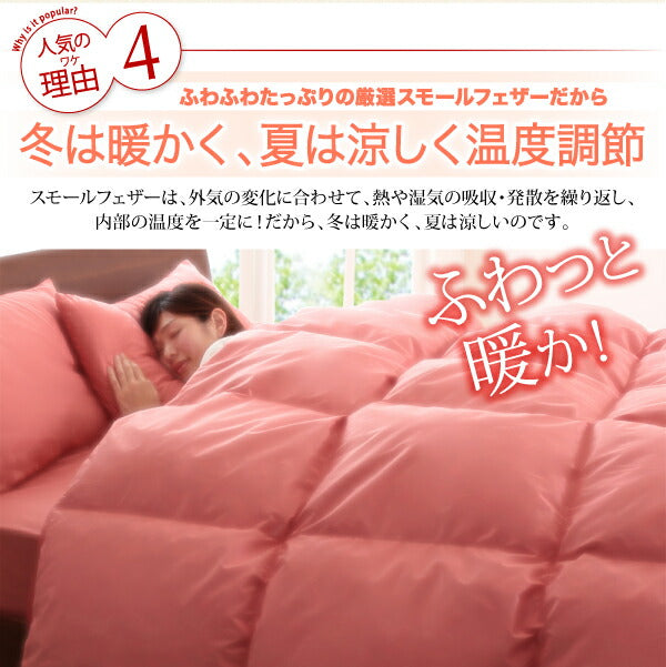 3年保証 新20色羽根布団8点セット ベッドタイプ ダブル11点セット 送料無料