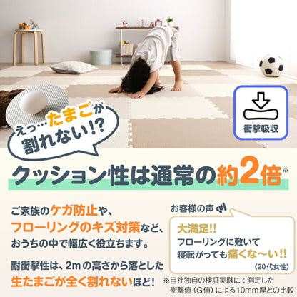 ジョイントマット いろ・いろフィット 45cm角 18mm厚 尺五 極厚 12枚 1.5畳 送料無料