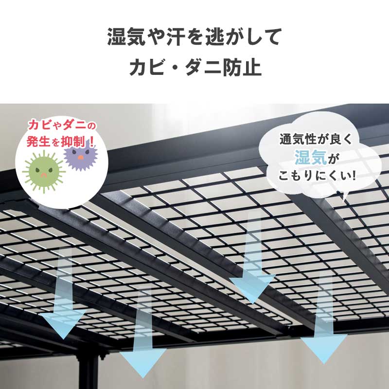 Amazon｜家具350 Knok ノック シングルベッド すのこ パイプ