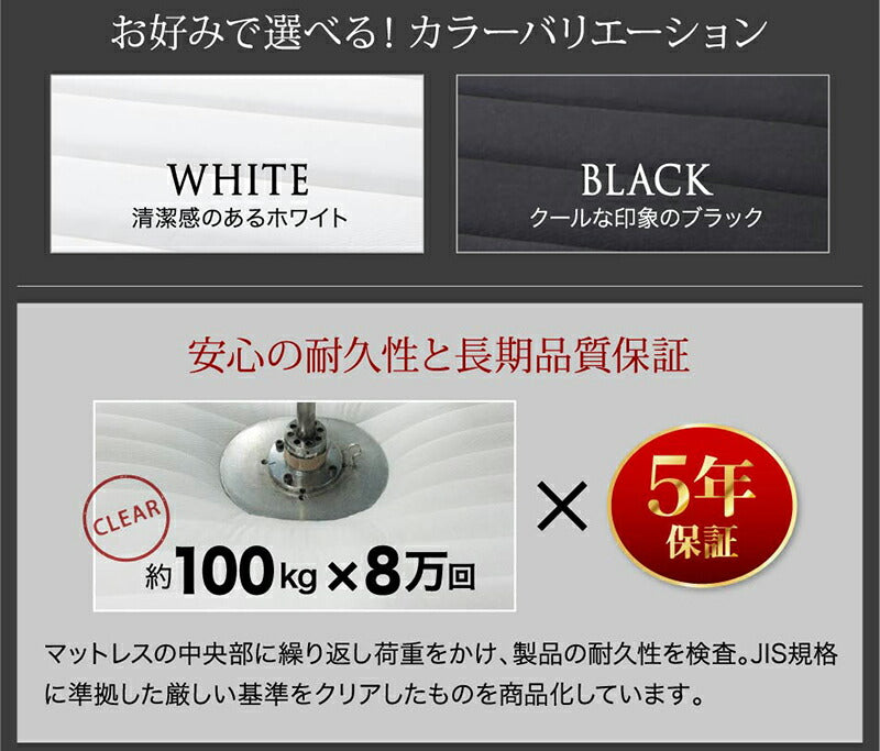 棚・コンセント付き収納ベッド General ジェネラル プレミアムポケットコイルマットレス付き セミダブル 送料無料