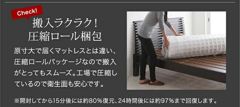 棚・コンセント付き収納ベッド General ジェネラル プレミアムポケットコイルマットレス付き セミダブル 送料無料