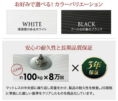 組立設置付き 棚・コンセント付き収納ベッド General ジェネラル スタンダードボンネルコイルマットレス付き セミダブル 送料無料