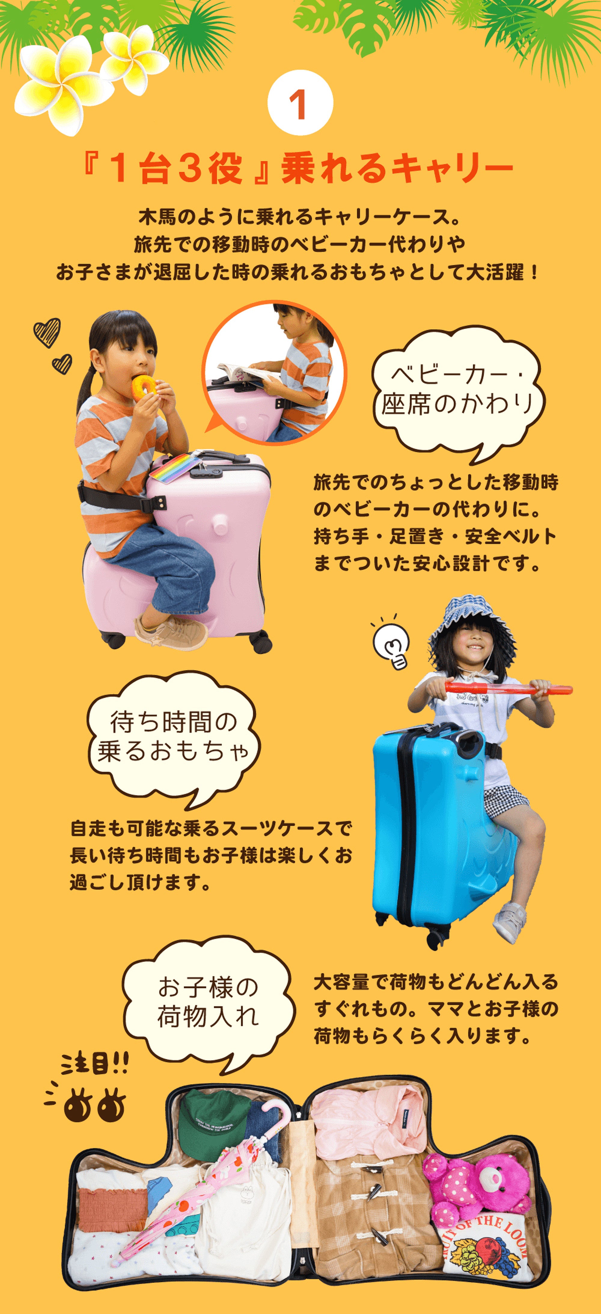 スーツケース 子供 用 乗れる 20インチ 18L オリジナルネームタグ付き