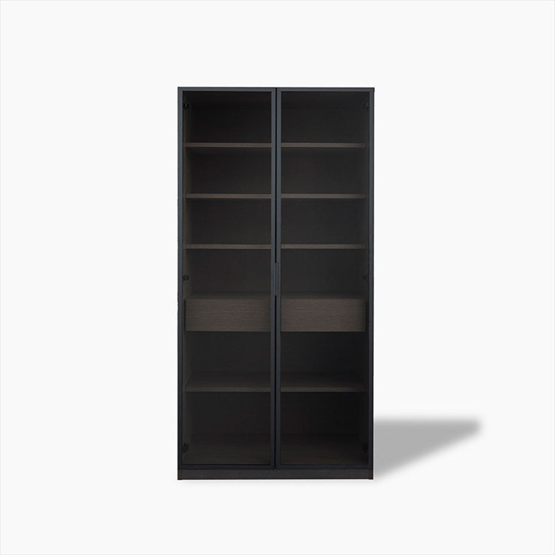 収納棚 ストレージ 食器棚 コレクションラック 日本製 完成品 幅900×奥行450×高さ1800mm