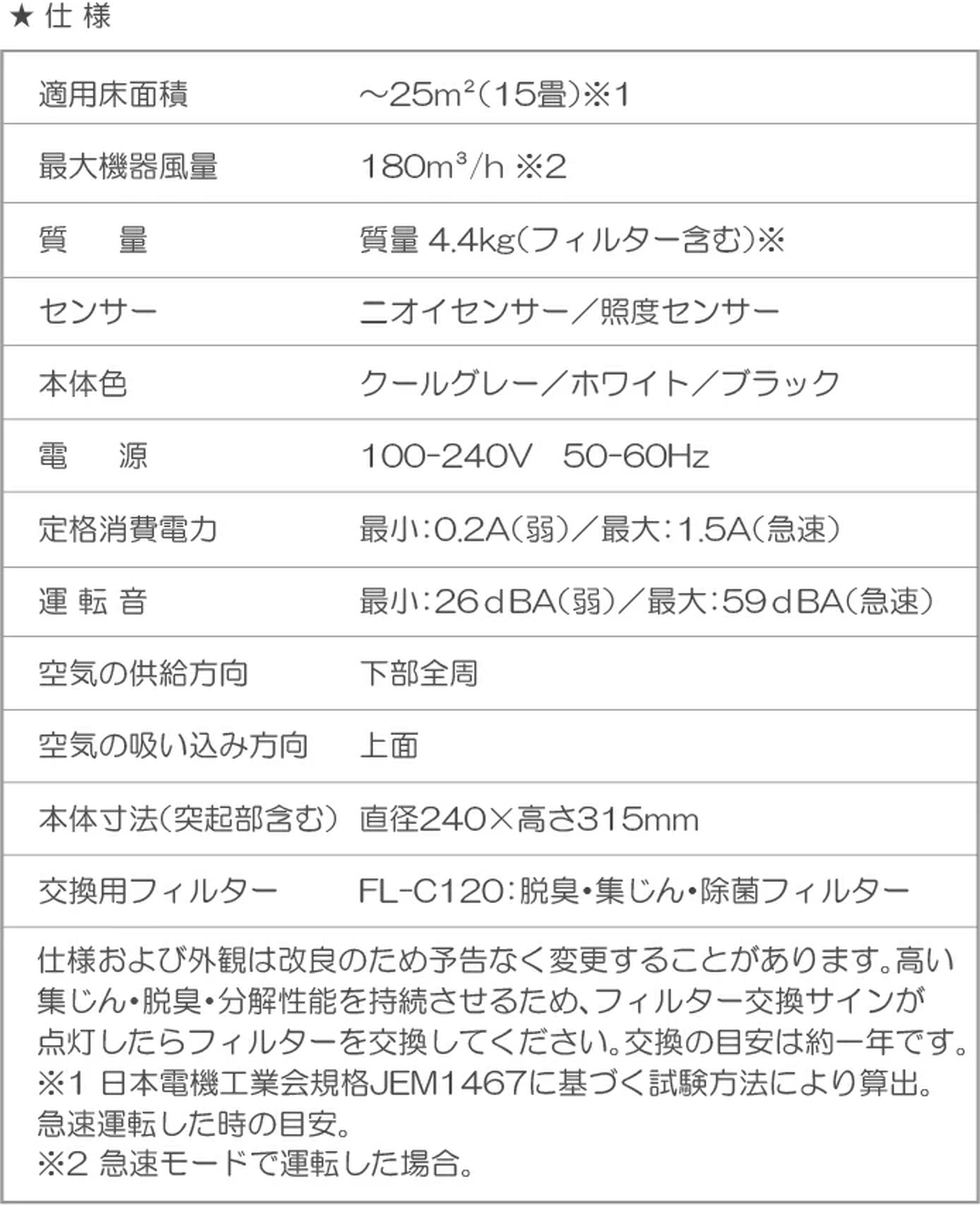 cado カドー 空気清浄機 LEAF 120 ホワイト ～約15畳用 AP-C120-WH