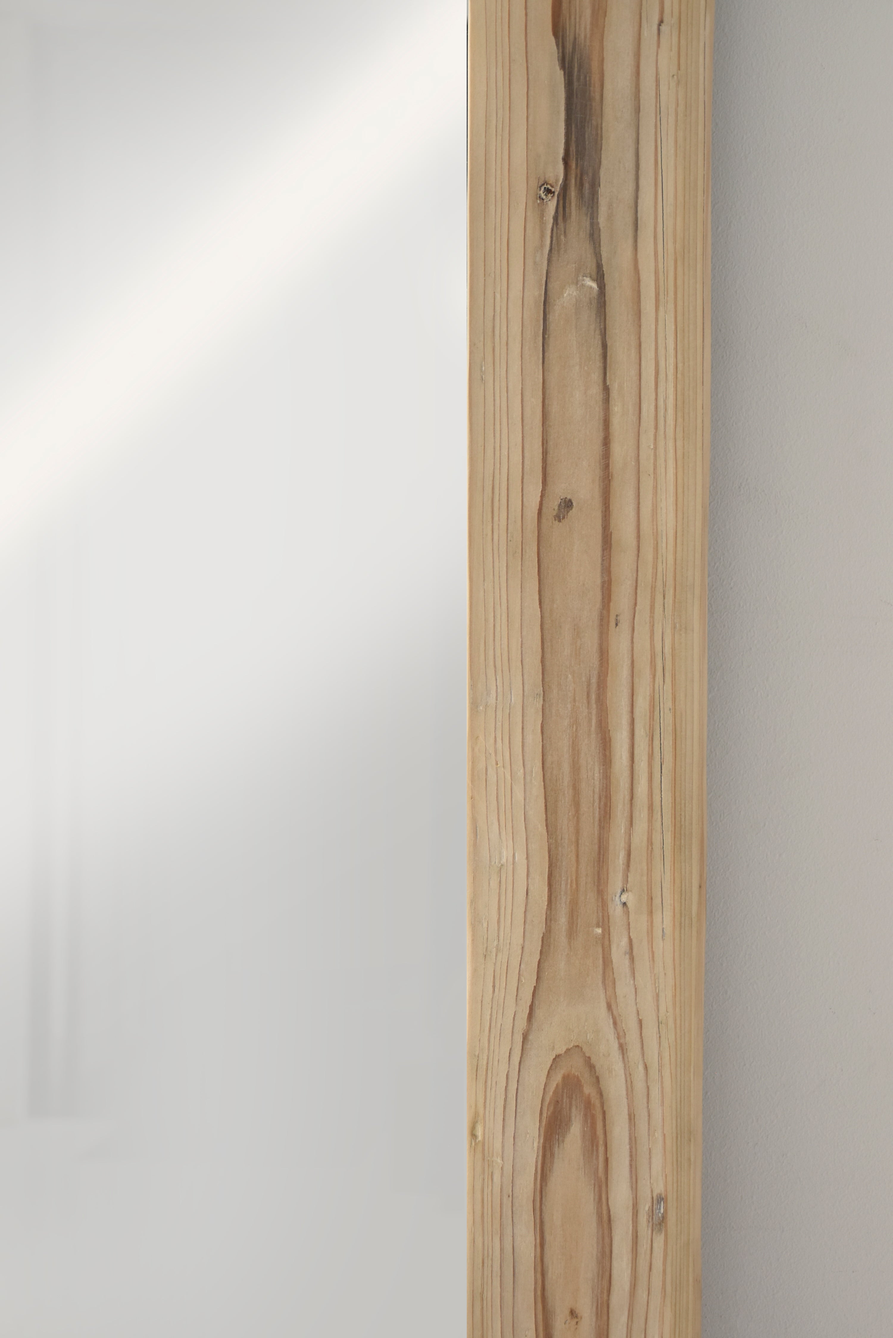 アンティーク ミラー ビンテージ加工 木製 ナチュラル 幅90×高さ180cm