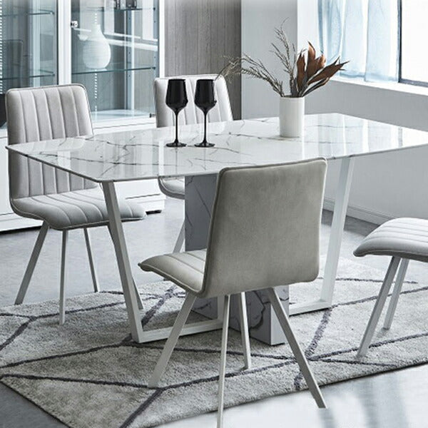 ダイニングチェア 2脚セット 布張り 北欧 ファブリック