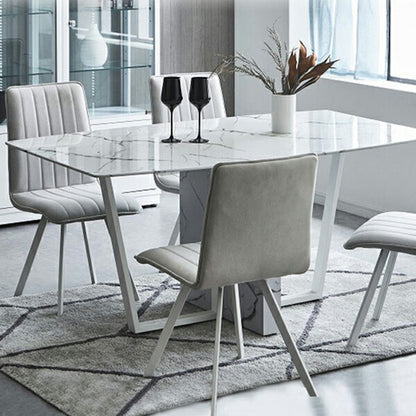 ダイニングチェア 2脚セット 布張り 北欧 ファブリック