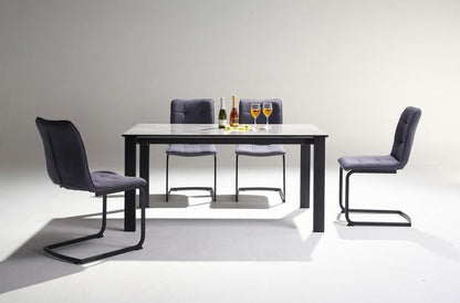 ダイニングテーブル 幅150cm 奥行85cm 高さ72cm 4人用 大理石調 北欧