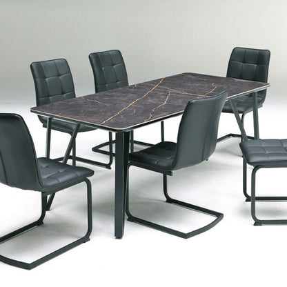 ダイニングテーブル 幅180cm 6人用 北欧 大理石柄