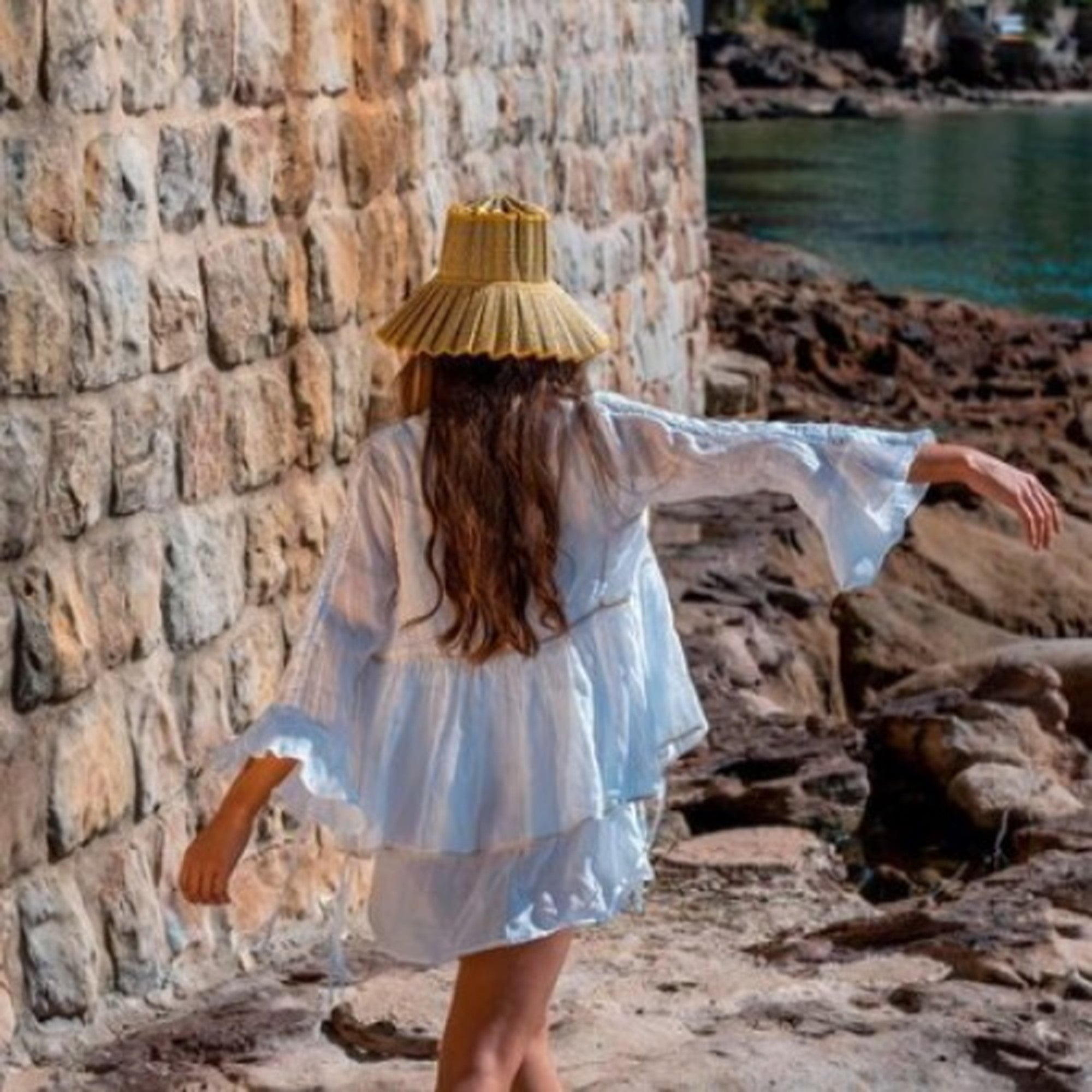 Lorna Murray Apparel ローナ マーレイ 帽子 麦わら帽子 ストローハット Child Island Capri Hat アイランド  カプリ ハット M キッズ